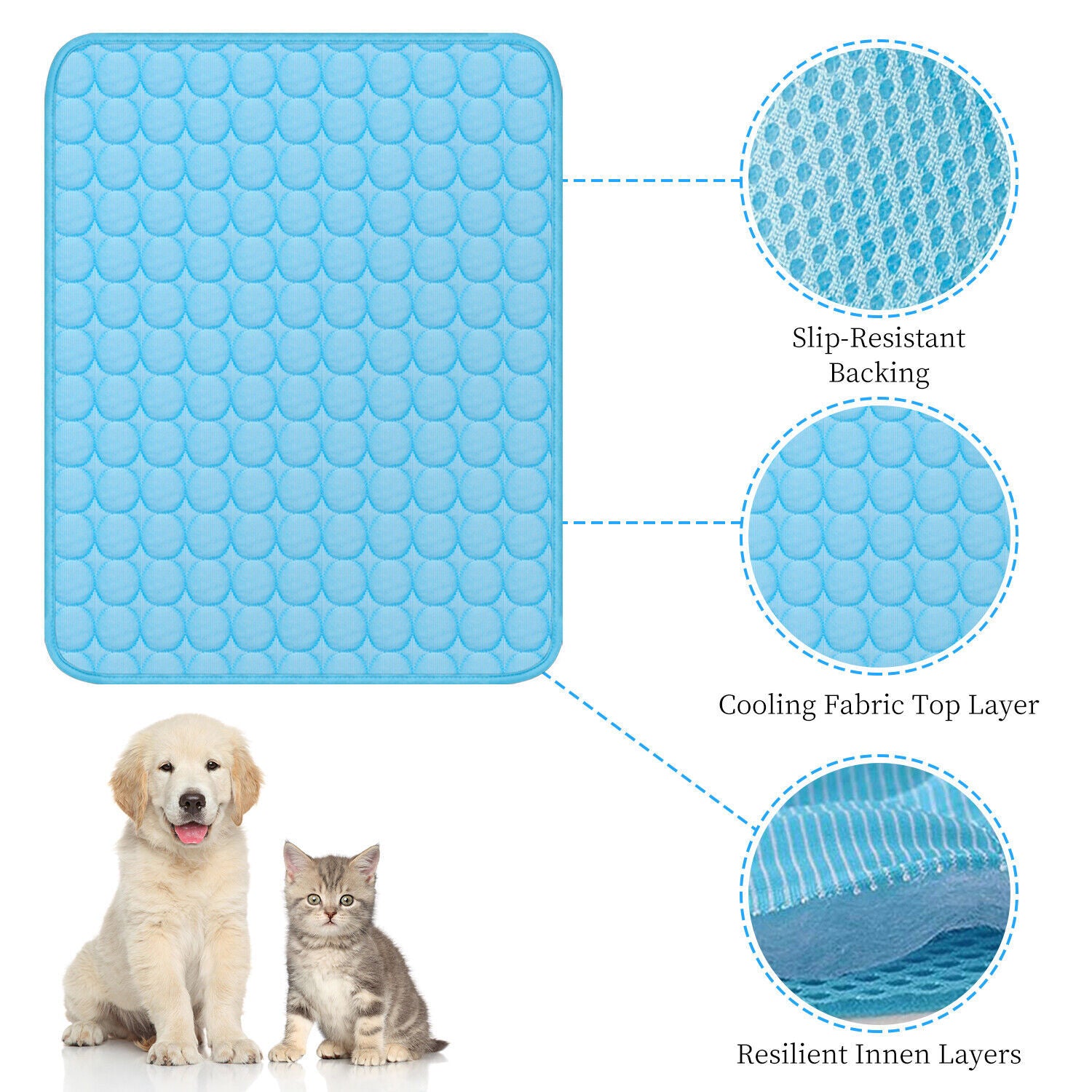 ChillPaws™ – Self-Cooling Dog Mat for Hot Summer Relief - WoofieThings 