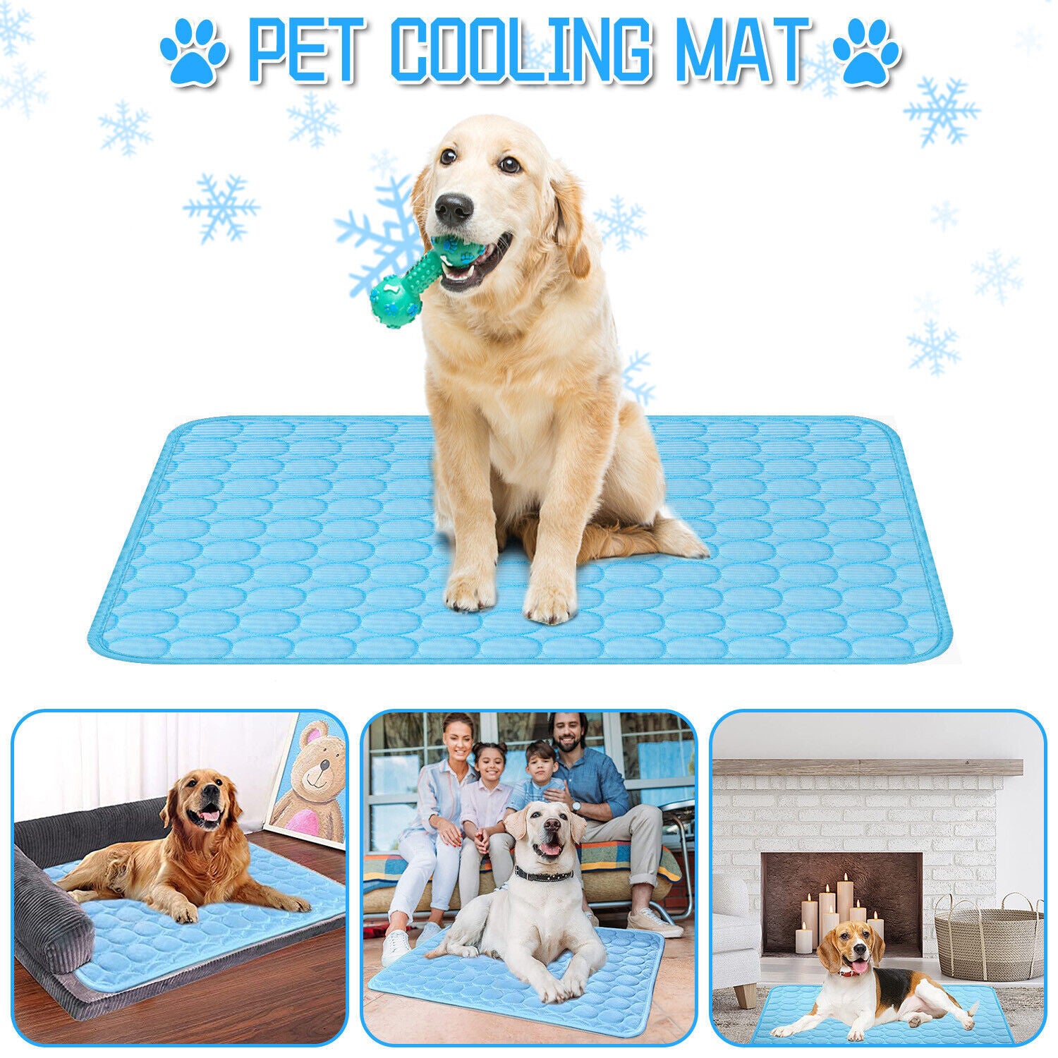 ChillPaws™ – Self-Cooling Dog Mat for Hot Summer Relief - WoofieThings 