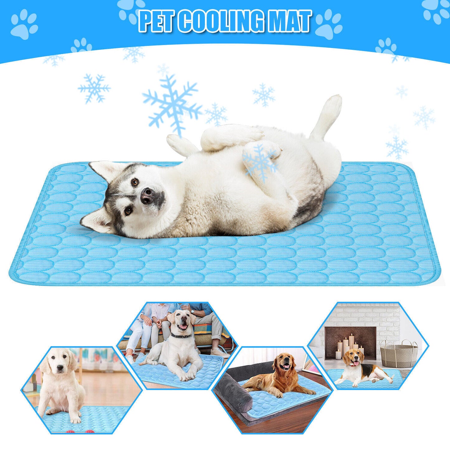ChillPaws™ – Self-Cooling Dog Mat for Hot Summer Relief - WoofieThings 