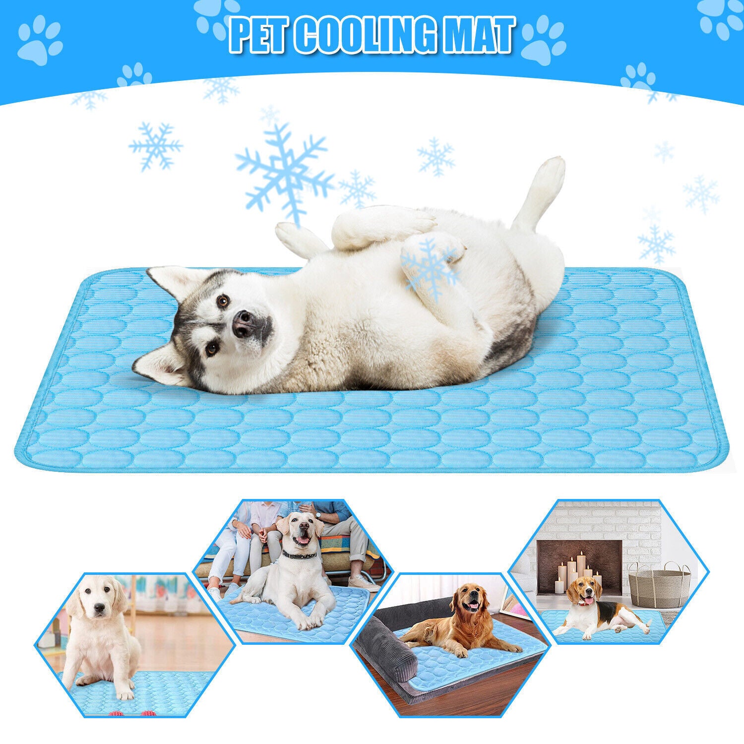ChillPaws™ – Self-Cooling Dog Mat for Hot Summer Relief - WoofieThings 