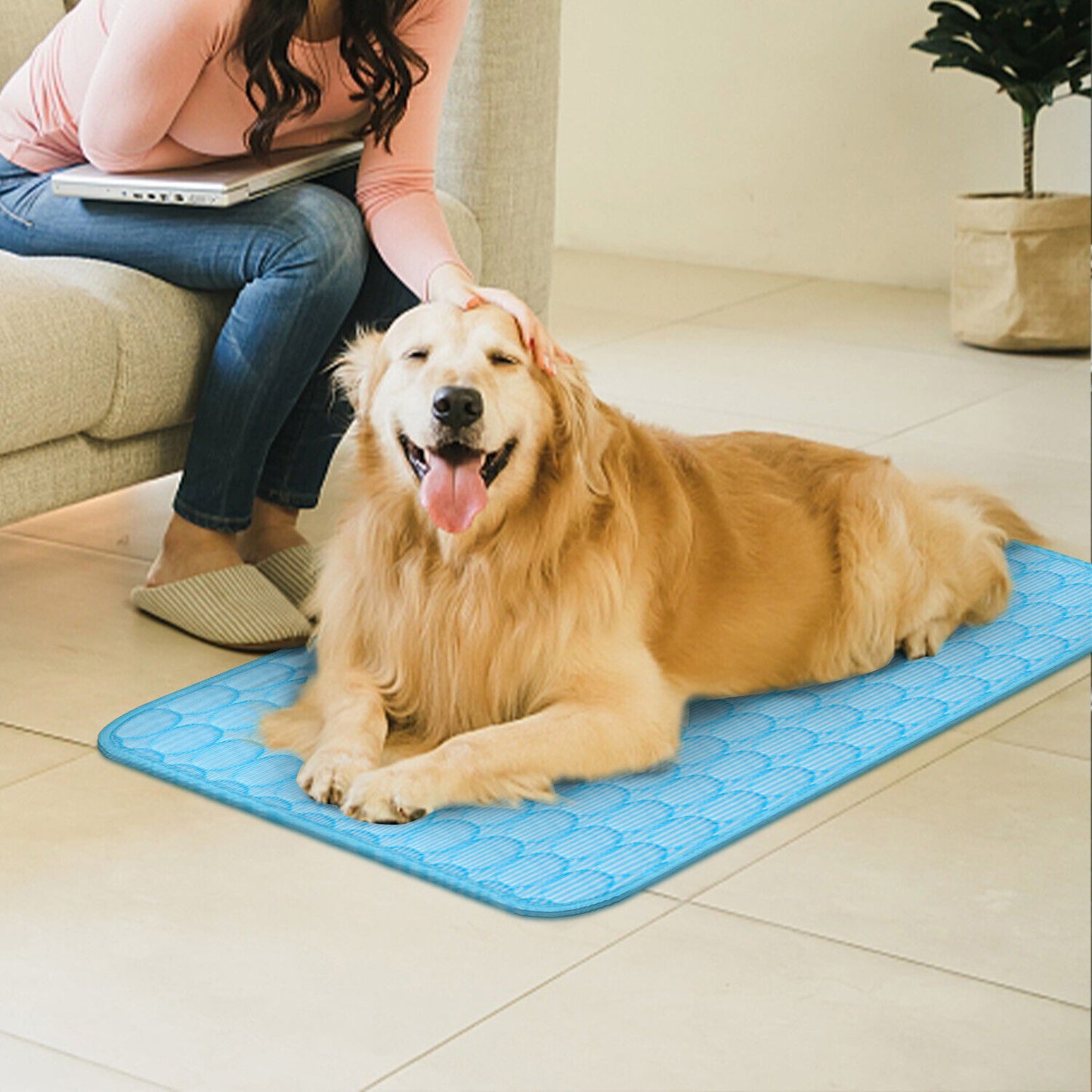 ChillPaws™ – Self-Cooling Dog Mat for Hot Summer Relief - WoofieThings 