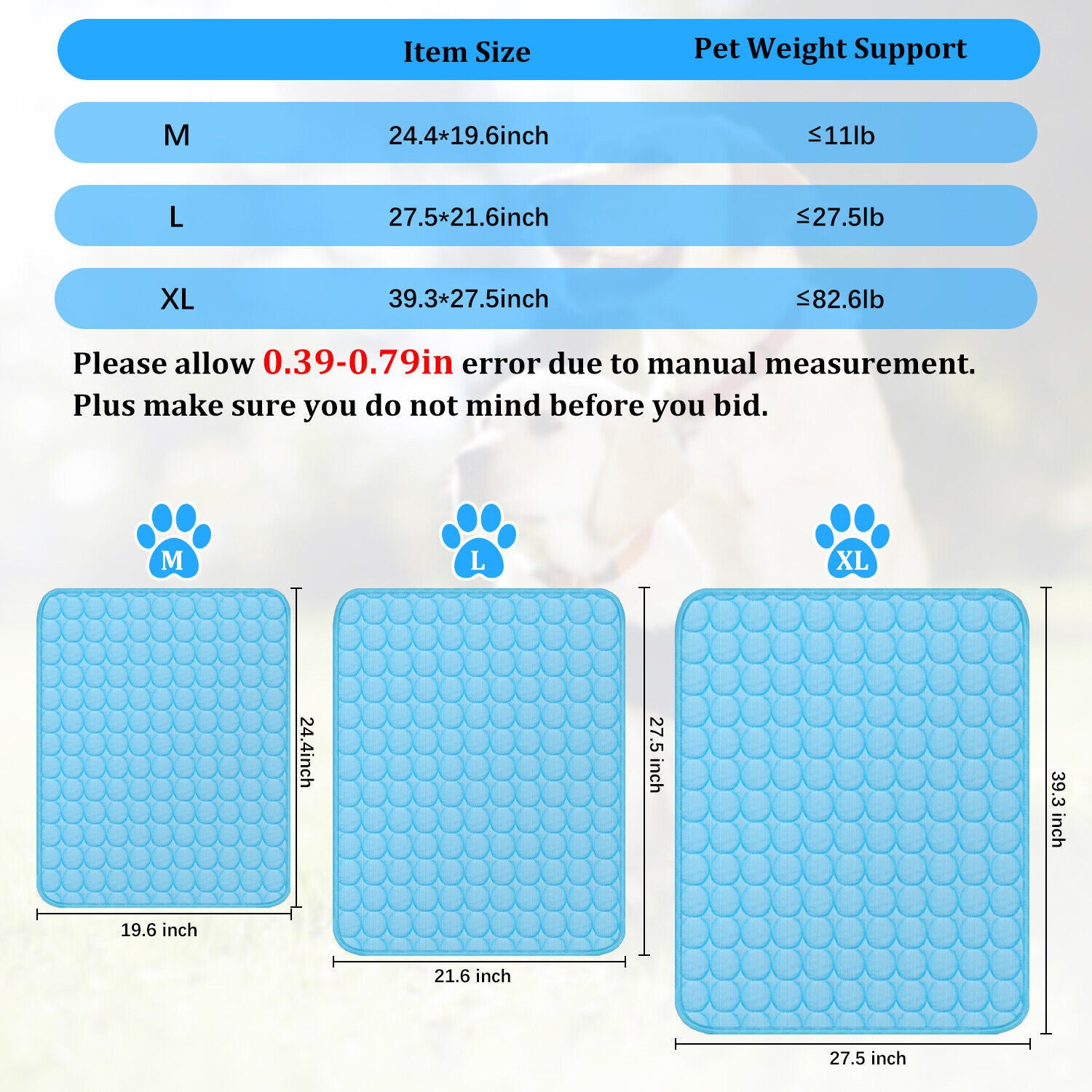 ChillPaws™ – Self-Cooling Dog Mat for Hot Summer Relief - WoofieThings 